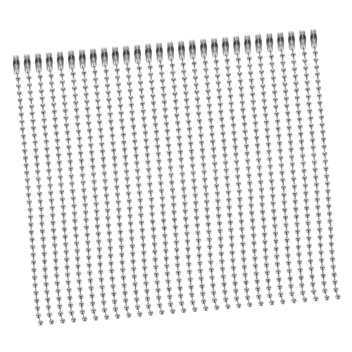 Homoyoyo 300 Stück Kugelkette Metall Perlenkette Lange DIY Anhänger Schlüsselanhänger Schmuck Zubehör Silberfarbig Robust Glatt Oberfläche Für Taschen Puppen Etiketten von Homoyoyo