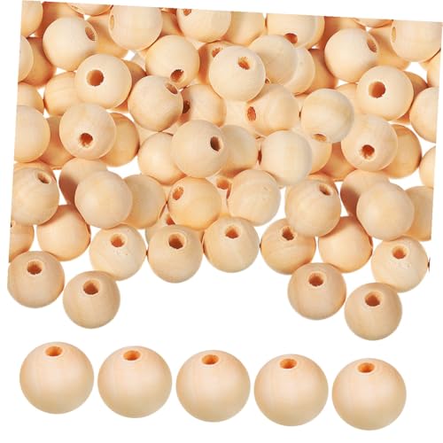 Homoyoyo 300 Stück Natürliche Holzperlen Unbehandelte Runde Holzkugeln mit Glatter Oberfläche Langlebig und Vielseitig für Schmuckherstellung DIY Bastelprojekte Makramee und Dekoration von Homoyoyo
