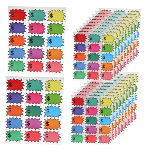 Homoyoyo 300 Stück Preisetiketten für Einzelhandel Garagen und Hofverkäufe Anpassbare Preisschilder für Produkte und Lagerverwaltung von Homoyoyo
