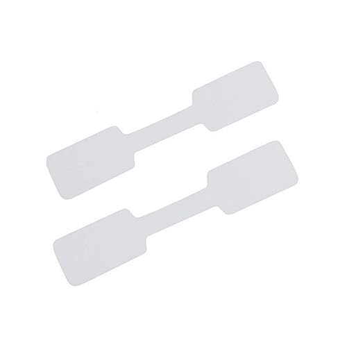 Homoyoyo 300 Stück Selbstklebendes Etikett Hängende Etiketten Schmuck Tags Aufkleber Schild Klebeetiketten Klebstoff Stichworte Kleine Runde Etiketten Armbandanzeigekarten Preisträger Weiß von Homoyoyo