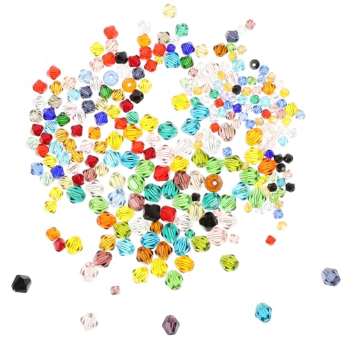 Homoyoyo 300 Stück Teiliges Bicone Kristallperlen Mischfarben für DIY Schmuckherstellung Armbänder Halsketten Ohrringe Bastelperlen Auffädeln von Homoyoyo
