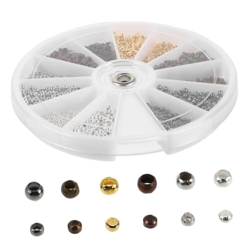 Homoyoyo 3000 Stück Crimpperlen für Schmuckherstellung Robuste Quetschperlen für Diy Armbänder Ohrringe Umfassendes Perlenset für Basteln von Homoyoyo