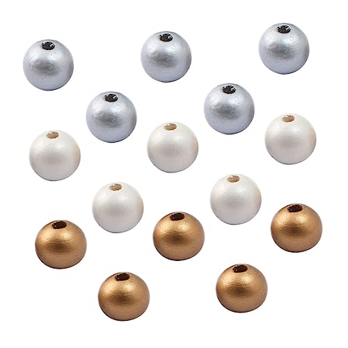 Homoyoyo 300Stücke DIY Holzperlen für Armbänder und Perlenfarbe Schmuck Bastelset für Handwerksprojekte Freunden und Familie von Homoyoyo