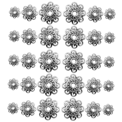 Homoyoyo 300Stücke Legierungsperlen Endkappen für DIY Bastelarbeiten Silberfarbe für Armbänder und Halsketten Vielseitige Spacer Perlenkappen zum Basteln Homoyoyo 300Stücke Legierungsperlen Endkappen für DIY Bastelarbeiten Silberfarbe für Armbänder und Halsketten Vielseitige Spacer Perlenkappen zum Basteln von Homoyoyo