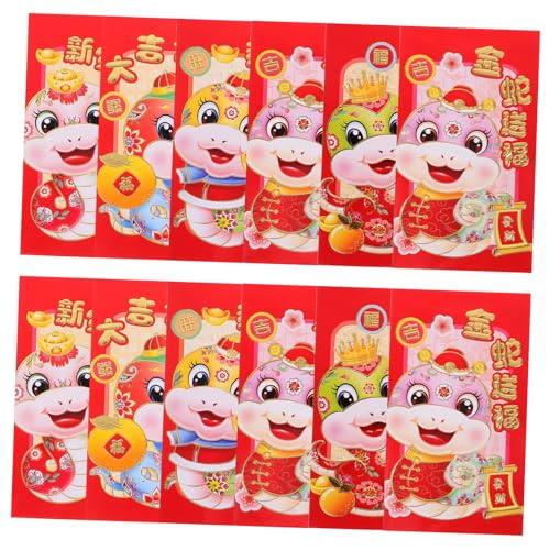 Homoyoyo 30Stücke Chinesische Rote Umschläge Neujahrsumschläge mit Cartoon Schlangen Muster Festliche Geldumschläge für Hochzeiten und Neujahr Elegante Dekorationen für Chinesische von Homoyoyo