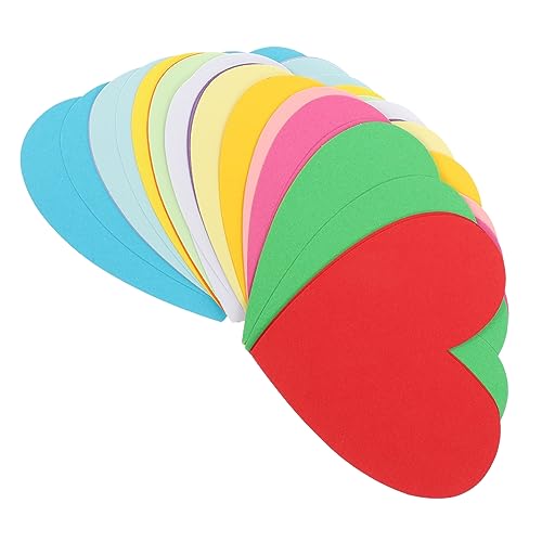Homoyoyo 30Stücke Farbige Herz Papierausschnitte für Dekoration Vielseitig Einsetzbar Klassenzimmer Partys und Heimdekoration Langlebigem Karton für Bastelideen von Homoyoyo