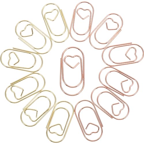 Homoyoyo 30Stücke Herzförmige Büroklammern Aus Roségold Und Geformte Dateiclips Für Büro Und Haushalt Für Dokumente Und Kreative Projekte Homoyoyo 30Stücke Herzförmige Büroklammern Aus Roségold Und Geformte Dateiclips Für Büro Und Haushalt Für Dokumente Und Kreative Projekte von Homoyoyo
