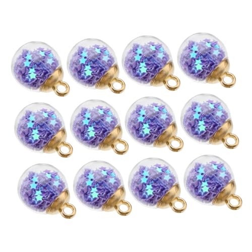 Homoyoyo 30Stücke Lila Glaskugel DIY Schmuck Zubehör Handgemachte Ohrringe Dekore Farbige Pailletten für Designs und Cosplay Aktionen Hochwertige von Homoyoyo