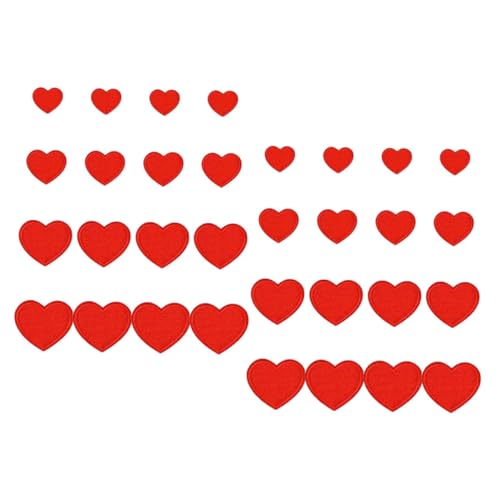 Homoyoyo 32 Stück Love Stickerei Stoffflicken Applikation Flicken Für Rucksäcke Nähflicken Jacken Hemden DIY Aufkleber Schal Flicken Aufnäher Stickerei Patches Für Kleidung von Homoyoyo