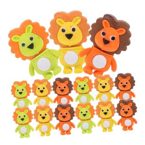 Homoyoyo 32 Stück Teiliges Tier radiergummis Löwenform Niedlich Spielerisch Schulbelohnung für Klassenzimmer Mitgebsel Lustige Schreibwaren Back To School von Homoyoyo