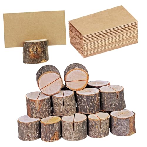 Homoyoyo 35 Sätze Rustikale Holzklammern aus Lärchenholz mit Rinde Tischkartenhalter und Memo Ständer im Baumstumpf Design als Menüclip und Platzkartenhalter für Hochzeiten Partys und Homoyoyo 35 Sätze Rustikale Holzklammern aus Lärchenholz mit Rinde Tischkartenhalter und Memo Ständer im Baumstumpf Design als Menüclip und Platzkartenhalter für Hochzeiten Partys und von Homoyoyo