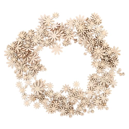 Homoyoyo 350 Stück Teiliges Unvollendete Holzscheiben zum Bemalen und Basteln Vielseitige Diy-holz-deko für Kreative Handgefertigte Blumenornamente Natürliche Holzfiguren für Kunstprojekte von Homoyoyo