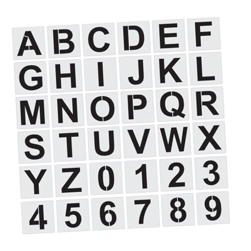 Homoyoyo 36 Stück Teiliges Alphabet Schablonen aus Pet Wiederverwendbare Buchstaben Malvorlagen für Leicht Langlebig für DIY Malerei Bastelprojekte und Kreative Frühförderung Homoyoyo 36 Stück Teiliges Alphabet Schablonen aus Pet Wiederverwendbare Buchstaben Malvorlagen für Leicht Langlebig für DIY Malerei Bastelprojekte und Kreative Frühförderung von Homoyoyo