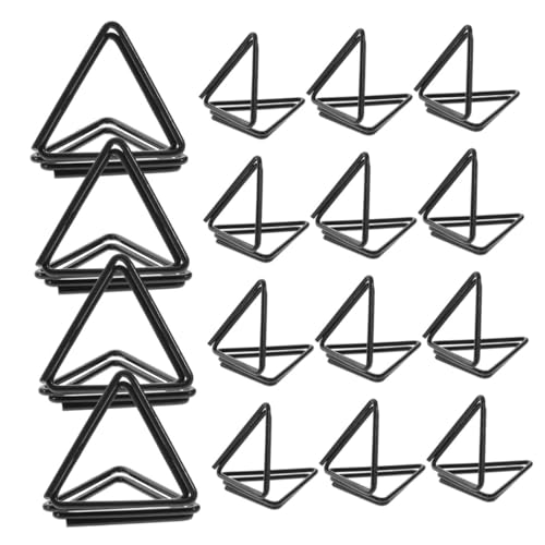 Homoyoyo 36 Stück Teiliges Büroklammern Dreieckige Aluminiumlegierung Memo Clips Tischkartenhalter Notizklammern Schwarz für Hochzeit Party Sitzordnung Desktop Organizer von Homoyoyo