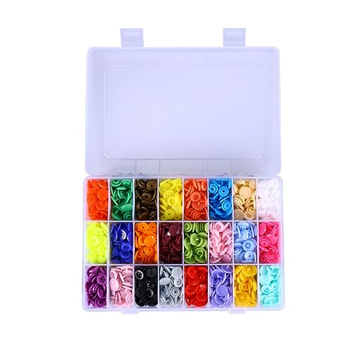 Homoyoyo 360 Sätze Teiliges Kunststoff druckknopf Regenbogenfarben Bunte Snap Fastener für Kleidung Babywindeln Handwerk mit Praktischem Aufbewahrungsbox für Nähen und DIY projekte von Homoyoyo