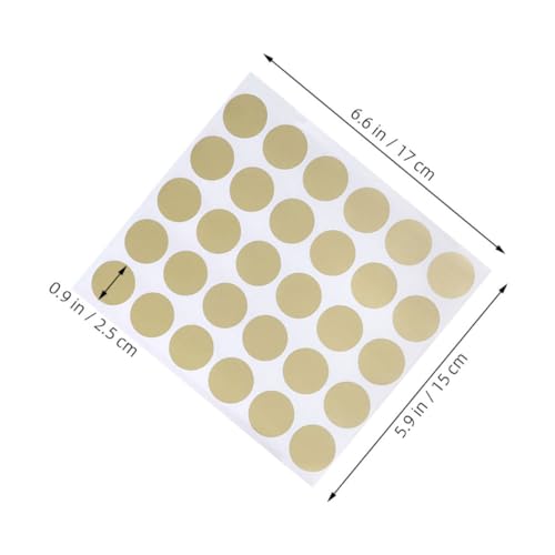 Homoyoyo 360 Stück Goldene Runde Scratch Off Aufkleber Selbstklebend für Diy Rubbellose Belohnungskarten Hochzeit Babyparty Bastelprojekte Etiketten von Homoyoyo