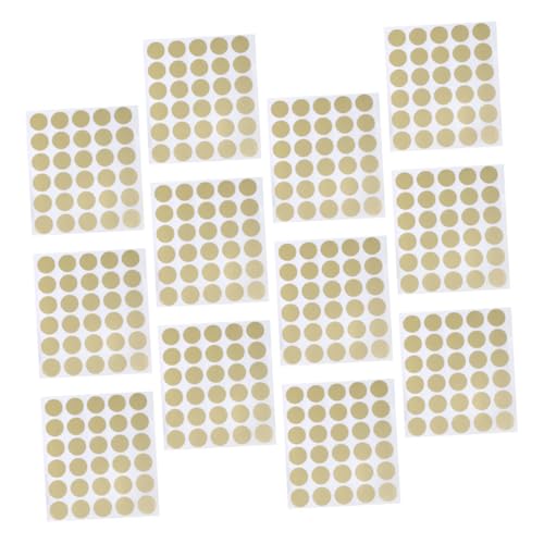 Homoyoyo 360 Stück Herstellung runden Karte Überraschung Spaß Tombola-Preise Ticket selber machen Kreis aus Goldtickets DIY-Kratzer Spiel gewinnen Aufregung Etikett Papier Golden von Homoyoyo