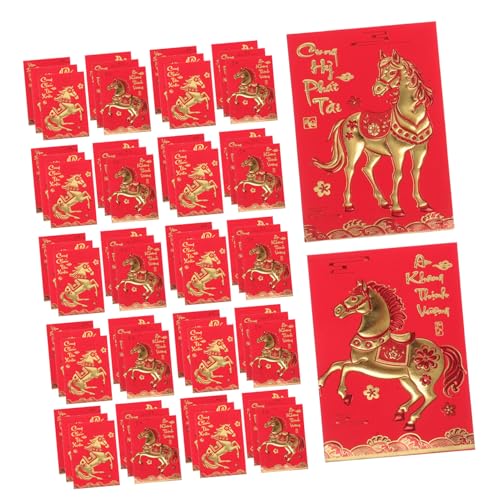 Homoyoyo 360 Stück Rote Umschläge Jahr Des Pferdes Kreative Glückwunschumschläge Traditionelle Hongbao Papierumschläge Für Neujahr Hochzeit Geburtstagsgeschenke Homoyoyo 360 Stück Rote Umschläge Jahr Des Pferdes Kreative Glückwunschumschläge Traditionelle Hongbao Papierumschläge Für Neujahr Hochzeit Geburtstagsgeschenke von Homoyoyo