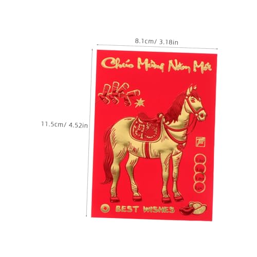 Homoyoyo 360 Stück Rote Umschläge Jahr Des Pferdes Kreative Hongbao Umschläge Vietnamesischer Text Traditionelle Chinesische Neujahrsumschläge für Frühlingsfest Hochzeit Familienfeiern Homoyoyo 360 Stück Rote Umschläge Jahr Des Pferdes Kreative Hongbao Umschläge Vietnamesischer Text Traditionelle Chinesische Neujahrsumschläge für Frühlingsfest Hochzeit Familienfeiern von Homoyoyo