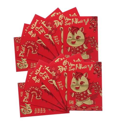 Homoyoyo 360 Stück Rote Umschläge Vietnamesischer Stil Jahr Des Pferdes X Kreative Hong Bao Geldtaschen Reißfest Traditionelle Glücksgeldumschläge Für Geburtstag Hochzeit Lunar Year Homoyoyo 360 Stück Rote Umschläge Vietnamesischer Stil Jahr Des Pferdes X Kreative Hong Bao Geldtaschen Reißfest Traditionelle Glücksgeldumschläge Für Geburtstag Hochzeit Lunar Year von Homoyoyo