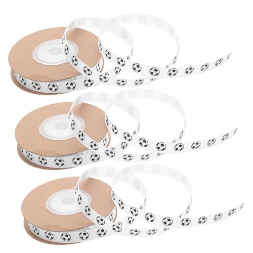 Homoyoyo 3Roll Fußball Geschenkband Yards Breit aus Langlebigem Glänzendem Seidenmaterial für DIY Haarschleifen Hochzeitsdekoration und Vielseitiges Basteln bei Feierlichkeiten Homoyoyo 3Roll Fußball Geschenkband Yards Breit aus Langlebigem Glänzendem Seidenmaterial für DIY Haarschleifen Hochzeitsdekoration und Vielseitiges Basteln bei Feierlichkeiten von Homoyoyo