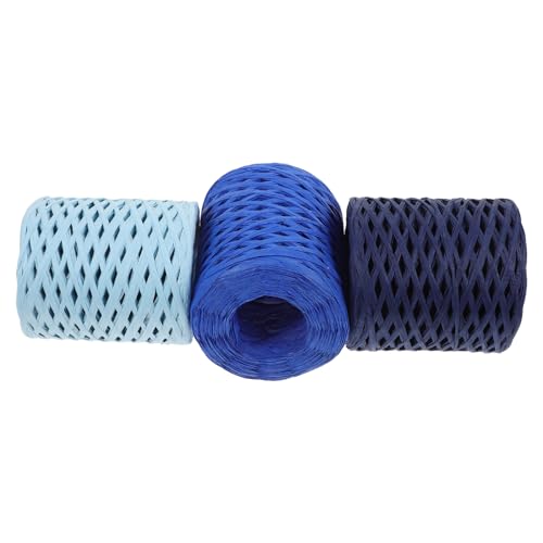 Homoyoyo 3Rollen Bastseil Farbige Raffia Bänder für DIY Blumensträuße Dekoration Wetterfestes Papierband Aquablau für Kreative Homoyoyo 3Rollen Bastseil Farbige Raffia Bänder für DIY Blumensträuße Dekoration Wetterfestes Papierband Aquablau für Kreative von Homoyoyo