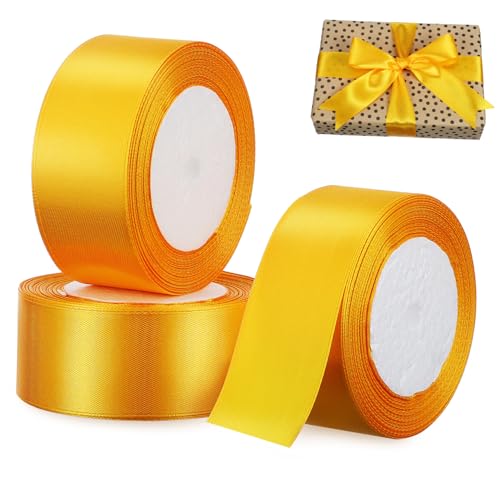 Homoyoyo 3Rollen Geschenkband Satin Breites Dekoband Für Lang Für Hochzeit Valentinstag Und Geburtstagsfeiern Vielseitig Einsetzbar von Homoyoyo