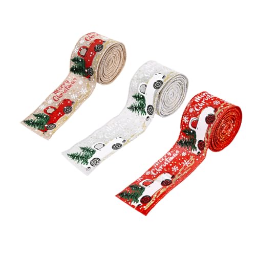 Homoyoyo 3Rollen Weihnachtsband Geschenkband Dekoration für Weihnachten DIY Handwerk pro für Partys Homoyoyo 3Rollen Weihnachtsband Geschenkband Dekoration für Weihnachten DIY Handwerk pro für Partys von Homoyoyo