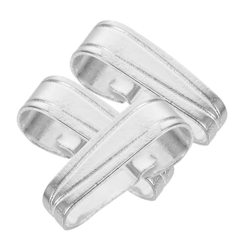 Homoyoyo 3Stücke Anhängerverschlüsse Silber Klemmbügel Verschlüsse für DIY Schmuckherstellung Schmuck Biegering Haken für Armbänder Tragbar und Langlebig von Homoyoyo