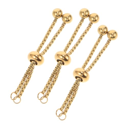 Homoyoyo 3Stücke Armbandverlängerung Verstellbare Ketten mit Kugelenden DIY Schmuckherstellung Langlebig und Farbecht für Armbänder und Halsketten Goldene Homoyoyo 3Stücke Armbandverlängerung Verstellbare Ketten mit Kugelenden DIY Schmuckherstellung Langlebig und Farbecht für Armbänder und Halsketten Goldene von Homoyoyo