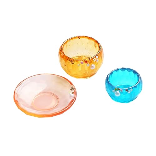 Homoyoyo 3Stücke DIY Silikonformen Für Kristallschalen Handgefertigte Gießformen Für Kleine Schalen Und Teller Für Studio Und Hausgebrauch von Homoyoyo
