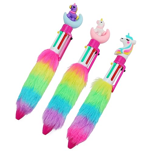 Homoyoyo 3Stücke Einhorn Plüsch Kugelschreiber Bunte Druckkugelschreiber für Kreative Regenbogenstifte Lustige Marker für Schule und Homoyoyo 3Stücke Einhorn Plüsch Kugelschreiber Bunte Druckkugelschreiber für Kreative Regenbogenstifte Lustige Marker für Schule und von Homoyoyo