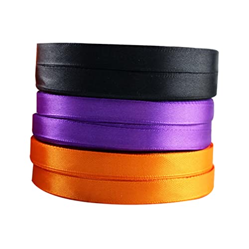 Homoyoyo 3Stücke Halloween DIY Geschenkband Seidenband Schwarz Orange Und Lila Yards Zum Verpacken Von Geschenken Und Dekorieren Für Halloween Homoyoyo 3Stücke Halloween DIY Geschenkband Seidenband Schwarz Orange Und Lila Yards Zum Verpacken Von Geschenken Und Dekorieren Für Halloween von Homoyoyo