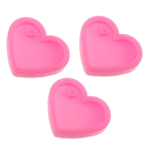Homoyoyo 3Stücke Herzform Silikonformen für DIY Anhänger Kreative Schlüsselbund Gießformen für Home Crafts und Bastelprojekte von Homoyoyo