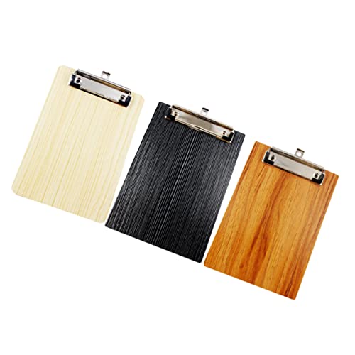 Homoyoyo 3Stücke Holz Schreibtafel Klemmbrett Tragbare Dokumenten Organizer für Büro Schule und Zuhause Stabil und Sicher für Effektives Festklemmen von Unterlagen von Homoyoyo