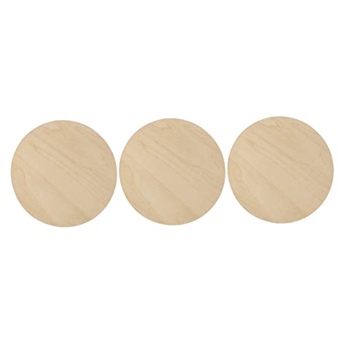Homoyoyo 3Stücke Runde Holzscheiben Unbehandelt für Malerei und DIY Handwerk für Kreative Projekte Türkränze und Holzverzierungen von Homoyoyo