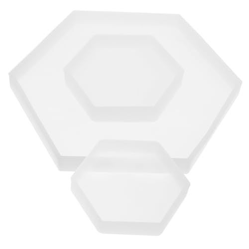 Homoyoyo 3Stücke Silikon Gießform DIY Epoxidharz Hexagon Formen für Schmuckherstellung Große Kleine Langlebig Wiederverwendbar für Handwerk von Homoyoyo