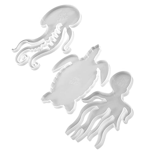 Homoyoyo 3Stücke Silikon Gussformen Für Tiere Wiederverwendbare DIY Harzformen Epoxid Gießformen Für Meeresschnecken Delfine Und Schildkröten Für Bastelprojekte von Homoyoyo