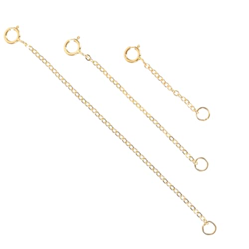 Homoyoyo 3Stücke Sterling Silber Verlängerungskette DIY Schmuckzubehör für und Armbänder Anpassbare Ketten von Homoyoyo