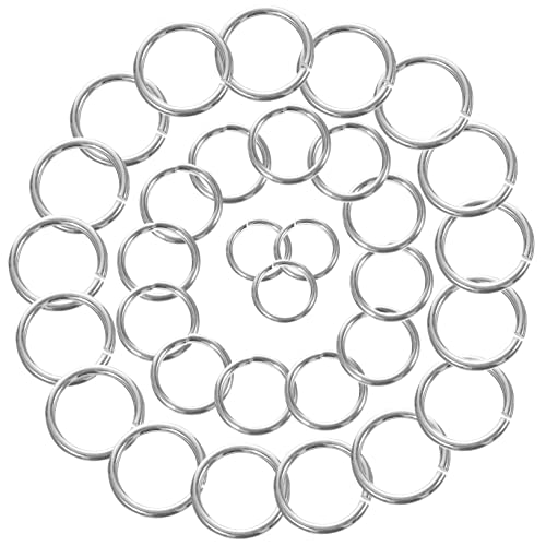 Homoyoyo 3Taschen Silber Sprungringe Runde Ringanschlüsse für DIY Schmuck pro Packung Zubehör für Armbänder Halsketten und Handwerksprojekte von Homoyoyo