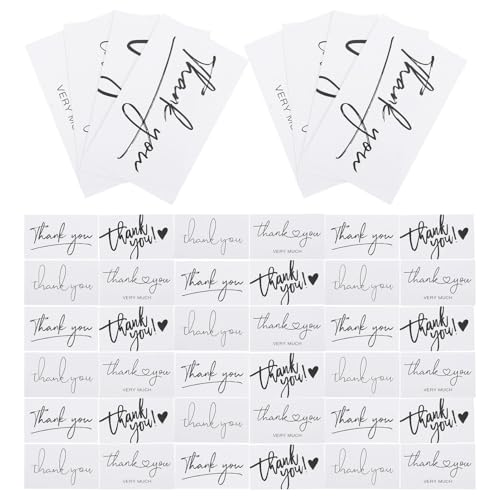 Homoyoyo 4 Dankeskarten für den Einkauf süße Dankeskarten leere dankeskarten Braut briefumschläge geschenkkarten danke Visitenkarte Vielen Dank für Ihre -Einkaufskarten Papier Weiß von Homoyoyo