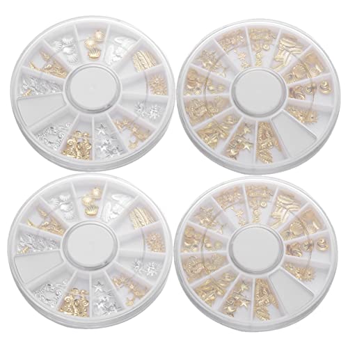 Homoyoyo 4 Kartons Manicure Nail Art Alloy Patches mit Fächern DIY Nail Art Charms für Frauen Professionelle Nageldekoration Vielseitig für Dating Arbeit Shopping Geeignet Homoyoyo 4 Kartons Manicure Nail Art Alloy Patches mit Fächern DIY Nail Art Charms für Frauen Professionelle Nageldekoration Vielseitig für Dating Arbeit Shopping Geeignet von Homoyoyo