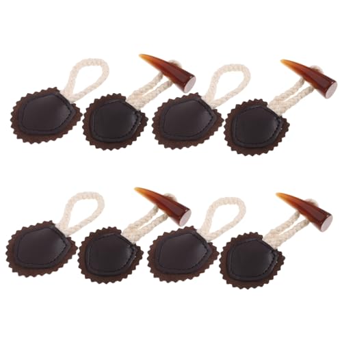 Homoyoyo 4 Paare Toggle Knöpfe Horn Dekorative Knebelverschlüsse für Mäntel Windbreaker Strickjacken Langlebige Holzknöpfe für DIY Bekleidung und Accessoires von Homoyoyo
