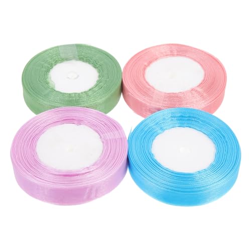Homoyoyo 4 Rollen Geschenkband Breit Lang Organza Schleifenbänder in Blau Grün Rosa Lila für DIY Basteln Geschenkverpackung Dekoration Geschenkbox Verzierung Homoyoyo 4 Rollen Geschenkband Breit Lang Organza Schleifenbänder in Blau Grün Rosa Lila für DIY Basteln Geschenkverpackung Dekoration Geschenkbox Verzierung von Homoyoyo