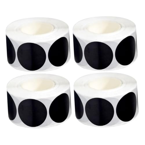 Homoyoyo 4 Rollen Gewürzglas Etiketten Schwarze Runde Punkt Aufkleber Permanent Klebend Einmachglas Etiketten Rollenwechsler Für Büro Schule Lager von Homoyoyo