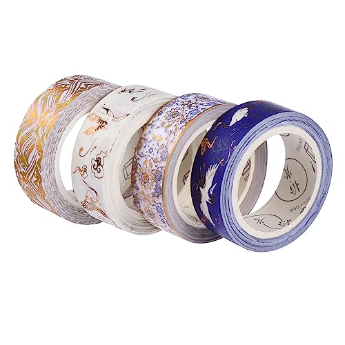 Homoyoyo 4 Rollen Heißpräge-Washi-Tape Maskierung Scrapbooking Kunsthandwerk Sammelalbum the washi tape farbiges klebeband aufkleber Washi Tape aus Goldfolie Fotoalbumband Papier Homoyoyo 4 Rollen Heißpräge-Washi-Tape Maskierung Scrapbooking Kunsthandwerk Sammelalbum the washi tape farbiges klebeband aufkleber Washi Tape aus Goldfolie Fotoalbumband Papier von Homoyoyo
