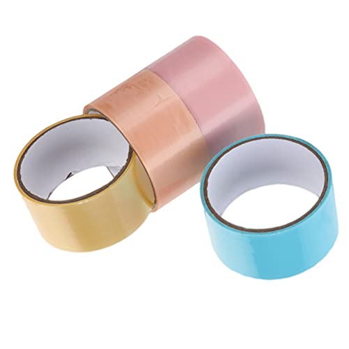 Homoyoyo 4 Rollen Perle klebriger Ballband schillerndes Klebeband beidseitig Dekompression matschig UV stucky balls Stressabbauende Spielzeuge dekorative Klebebänder Kinderkassetten Plastik von Homoyoyo