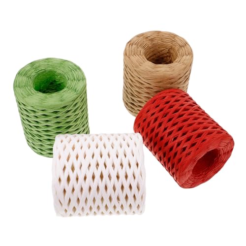 Homoyoyo 4 Rollen Raffia Papierseil DIY Papierkordel Bastelschnur Geschenkverpackung Dekoration Vielseitig für Hutflechten Blumenstraußgestaltung und Kreative Bastelprojekte Homoyoyo 4 Rollen Raffia Papierseil DIY Papierkordel Bastelschnur Geschenkverpackung Dekoration Vielseitig für Hutflechten Blumenstraußgestaltung und Kreative Bastelprojekte von Homoyoyo