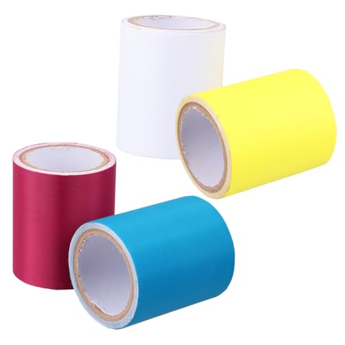 Homoyoyo 4 Rollen Selbstklebende Stoffflicken DIY Reparatur Aufnäher für Kleidung Jeans Flicken zum Nähen und Aufbügeln in Blau Gelb Weinrot Weiß Waschbar und Vielseitig für Jacken Hosen Homoyoyo 4 Rollen Selbstklebende Stoffflicken DIY Reparatur Aufnäher für Kleidung Jeans Flicken zum Nähen und Aufbügeln in Blau Gelb Weinrot Weiß Waschbar und Vielseitig für Jacken Hosen von Homoyoyo