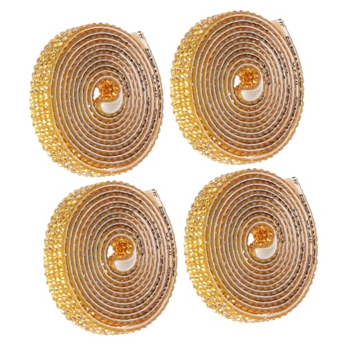 Homoyoyo 4 Rollen Selbstklebendes Strassband Breit Rolle Funkelndes DIY Dekoband mit Dauerhafter Farbbeständigkeit für Geschenkverpackung Schmuckherstellung Kleidung und Bastelprojekte von Homoyoyo